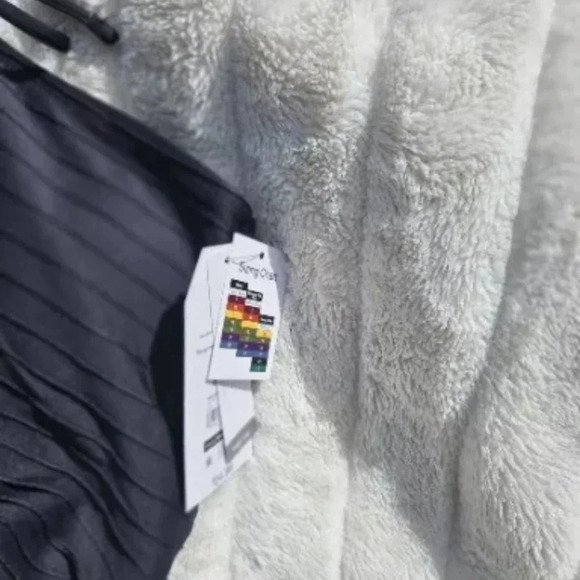 NEW Time and Tru Women's Chevron Halter One Piece Swimsuit With Belt Black Sz M - Picture 9 of 9